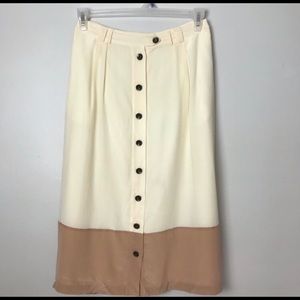 Madewell Broadway & Broome Button Front Midi Skirt